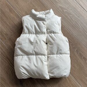 Toddler Old Navy Cream Puffer Vest